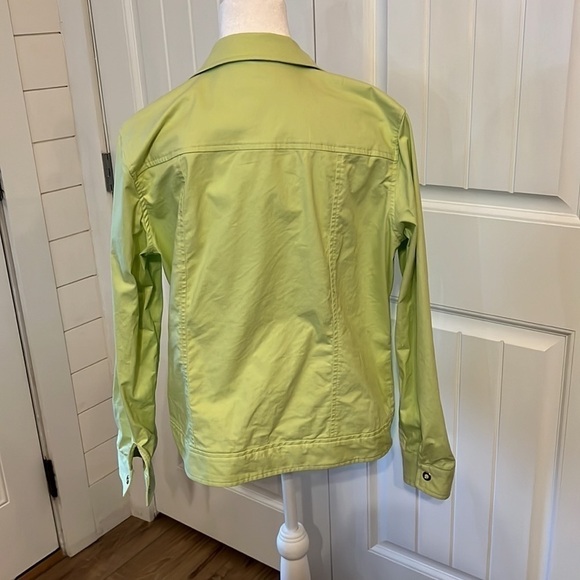 CHRISTOPHER & Banks Womens green snap up jacket size Large - Picture 6 of 13